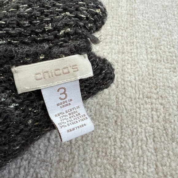 Chico's Open Front Short Sleeve Cardigan Sweater 3 - Picture 2 of 10